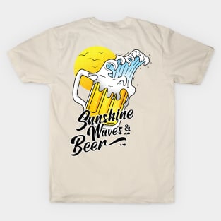 SUNSHINE, WAVES AND BEER - SUMMER T-Shirt